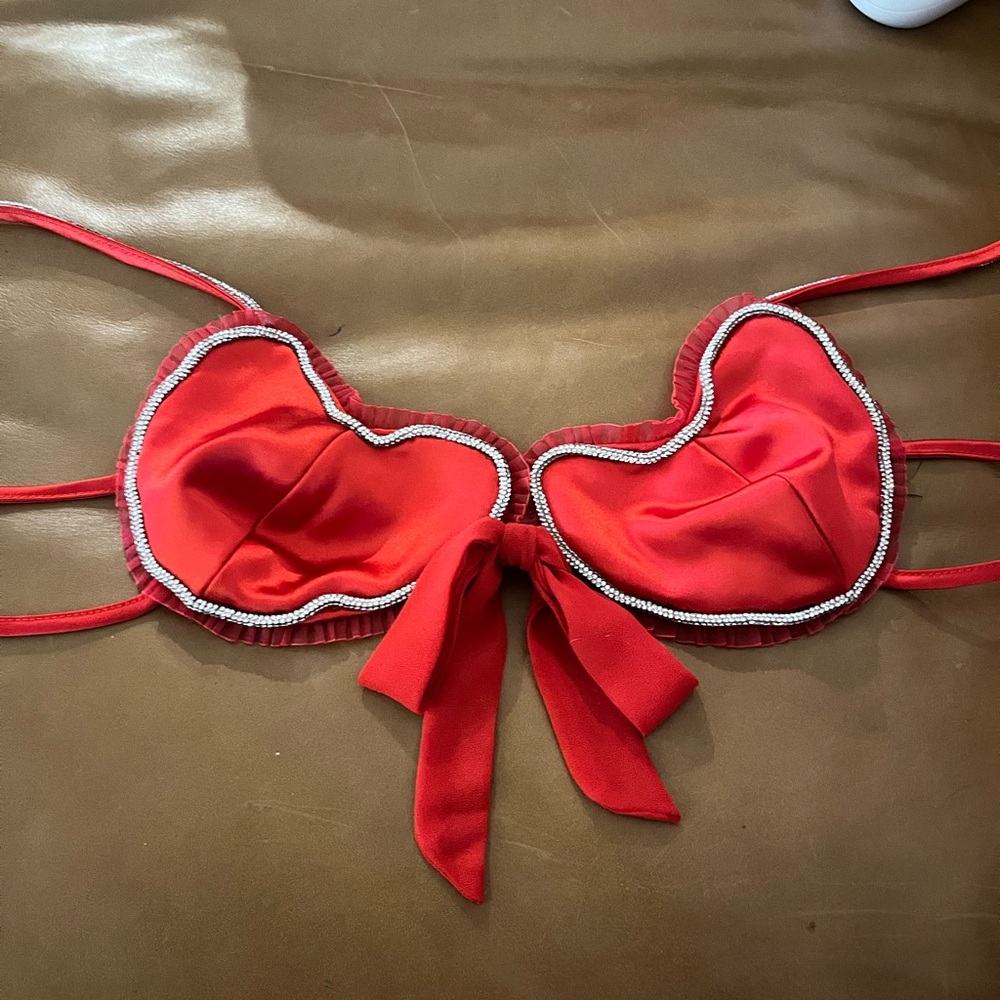 For Love and lemons red heart top